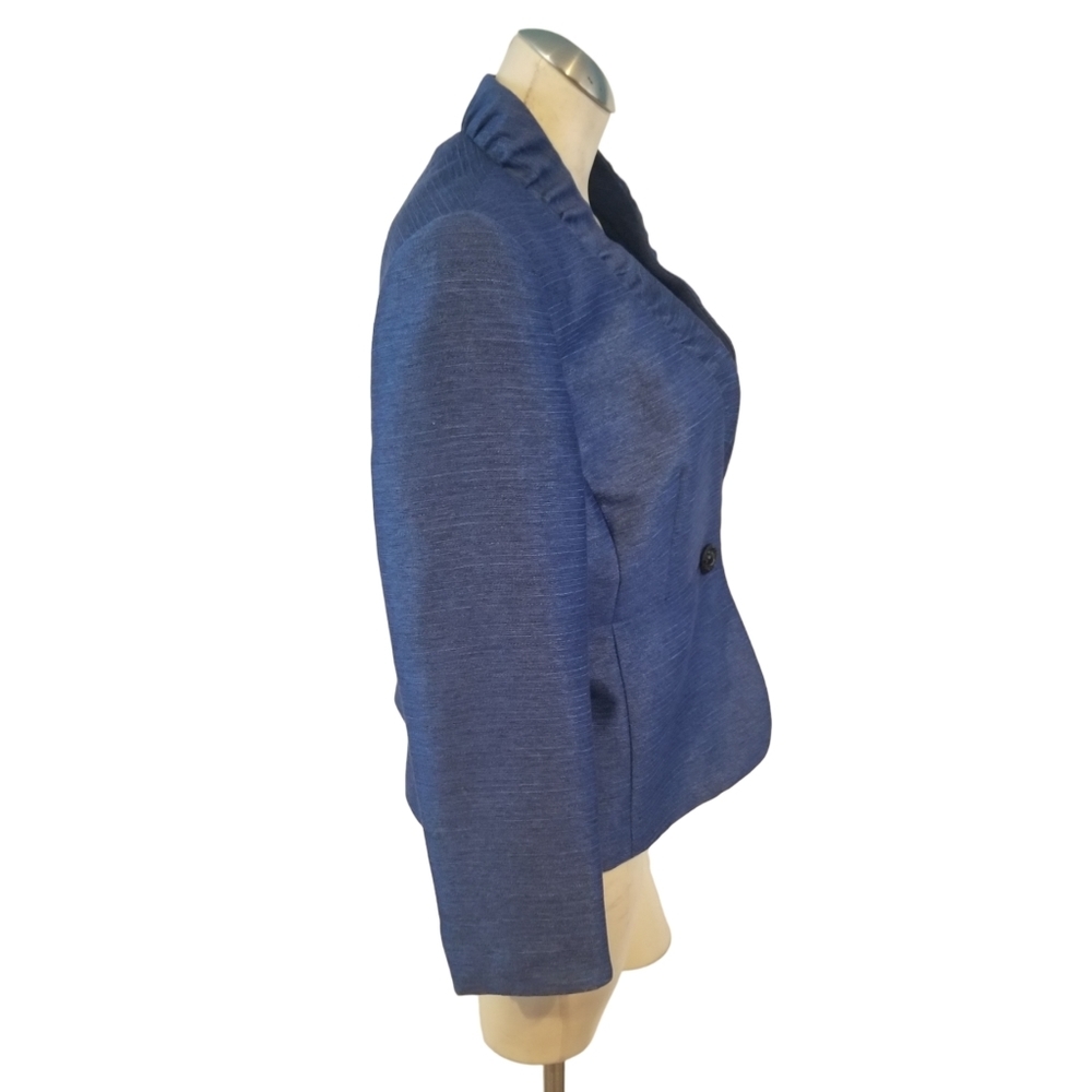 Kasper Size 12P Blue Blazer Jacket - Picture 3 of 6